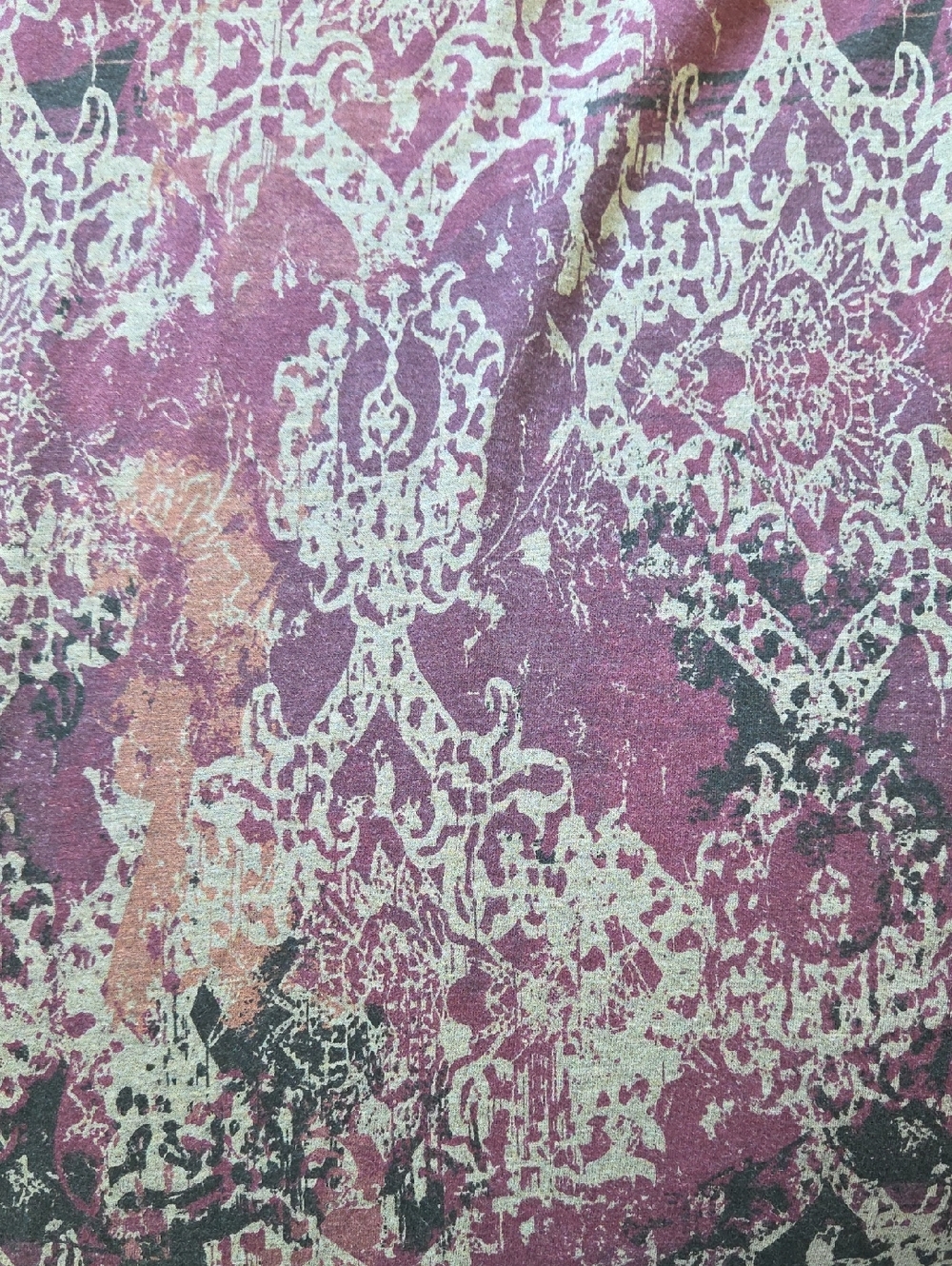 Peruvian Connection Purple Damask Print Maxi Dress - Size L - Picture 3 of 8
